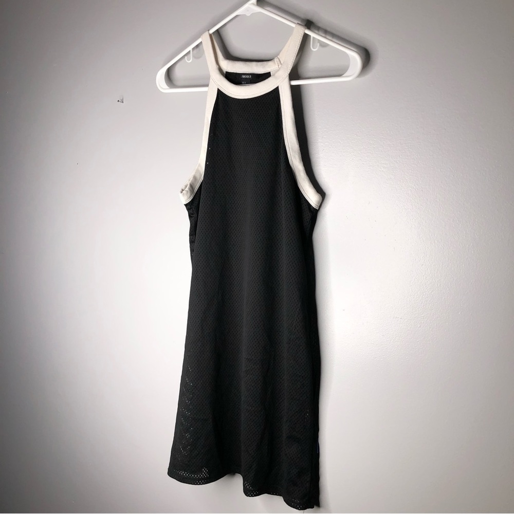 Contrast Tenniscore Halter Mini Dress